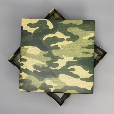 Gift folding box, packaging, “khaki”, 26 x 26 x 8 cm-2