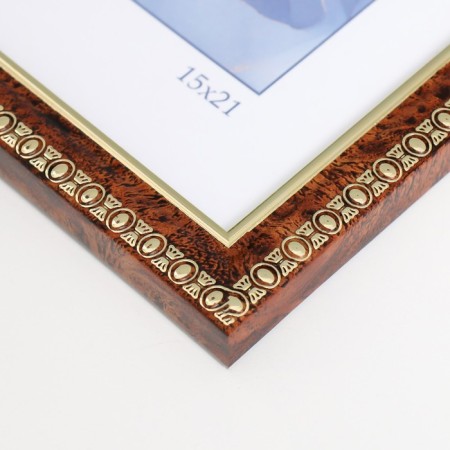 Photo frame Plastic "Kame" 15x21 cm, Karelian birch-3