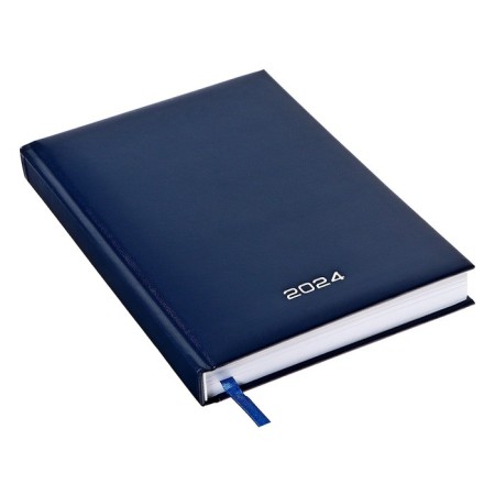 Dated diary 2024, A5, 176 sheets, Attomex.orion, Bumvinyl cover, Lasse, Blok 70 g/m2, blue-1