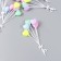 Decor for creativity plastic "Bound of balloons-hearts" 5 pcs 14 cm