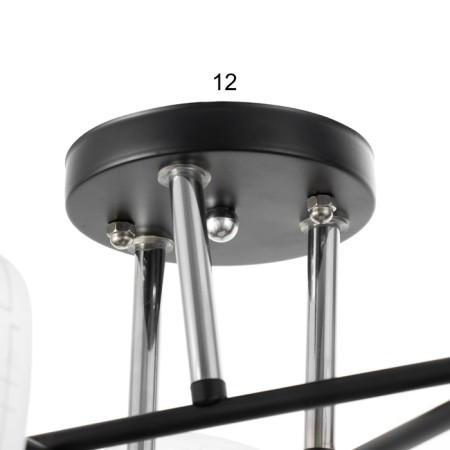 Alandi chandelier 6he27 40W Black-chromium 62x62x28 cm-6