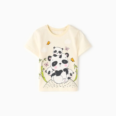 T-shirt for a girl, color is light beige, height 98 cm