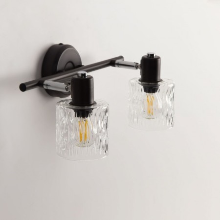 Sconces Citilux "Artist" CL510525, 37x15 cm, 2x40W, E14, brown color-9