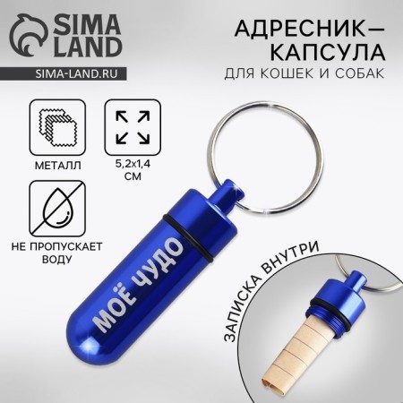Address "My Miracle" for investing, capsule 5.2x1.4 cm