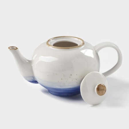 Kettle porcelain harness "Cosmos", 600 ml, blue color-1