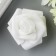 Foamiran rose, white d-4 cm