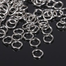 Connective ring 0.8 × 6 mm (set 50 g, ± 570 pcs.) SM-976, silver color
