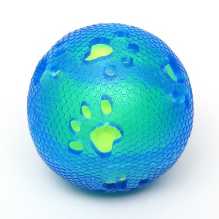 Dog ball "Double pleasure of the paw", TPR+felt ball, 7.6 cm-1