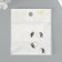 Decor for creativity metal, enamel "yin-yang" silver 1.1x1.5 cm
