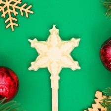 New Year. Figure made of white chocolate 