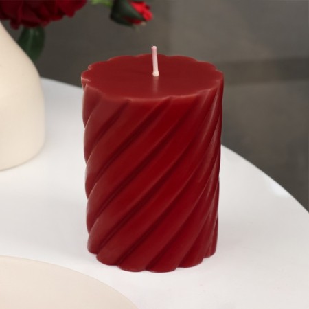 Candle-cylinder aromatic twisted "Cherry", 7.5x10 cm-1
