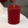 Candle-cylinder aromatic twisted "Cherry", 7.5x10 cm