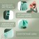 Sangh yoga-brush cover "Tropics", green color