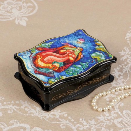 Casket "Tales", 12 × 16 cm, lacquer miniature, mix-6