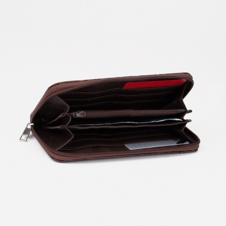 Women's wallet with lightning, brown color-3