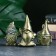 Set of figures "Gnomes" 3pcs, brass, 13cm