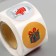 New Year Stick Paper "Bear and New Year's Deer" d = 2.5 cm 252 pcs in the roll
