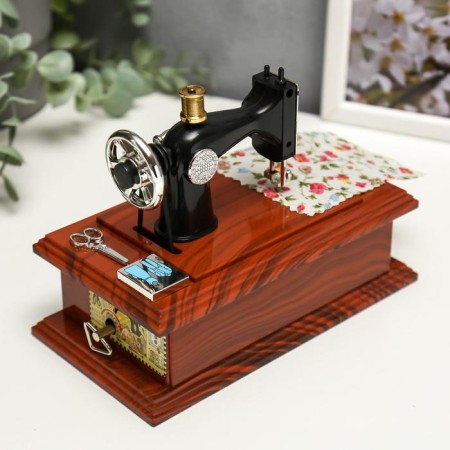 Casket Plastic Mechanical Mechanical "mother Sewing machine" 9.5x18x13.5 cm-3
