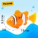 Aquarium fish "Clown", floats in water, works from batteries