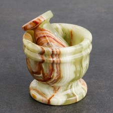 Set of a mortar with a pestle, 6.3 cm, onyx, mix