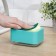A dispenser for a detergent with a sponge stand, 250 ml, a sponge in the kit, the color is turquoise