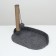 A bed with a cloth "Pijon", felt, oval, 55 x 36 x 47 cm, jute, dark gray