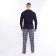 Homemade male set (jumper/pants), ink color, size 54