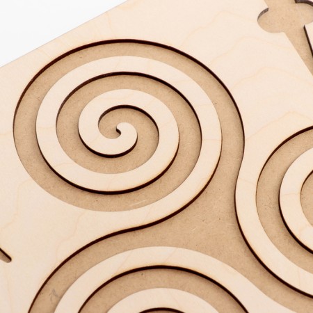 Puzzle interhemispheric board Large "Spirals Curls"-3