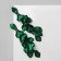 Earrings Assorted "Wind" grace, green color in gold