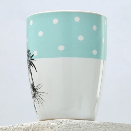 Ceramic "Bunny" mug, 350 ml, white color-2