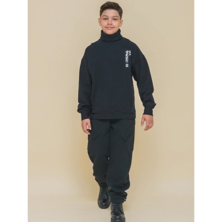 Jumper for boys, height 122 cm, black color-9