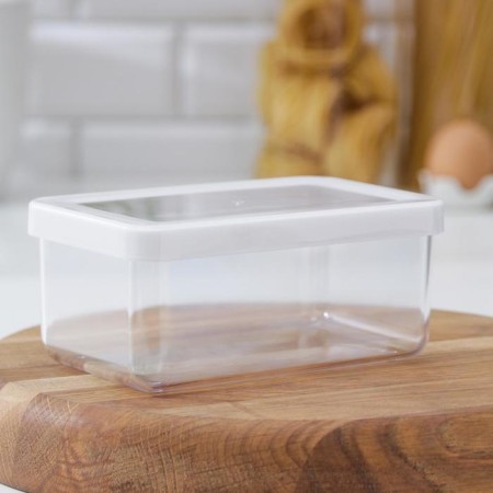 Container for bulk products "Step", 800 ml, 16 × 10 × 7 cm, white color