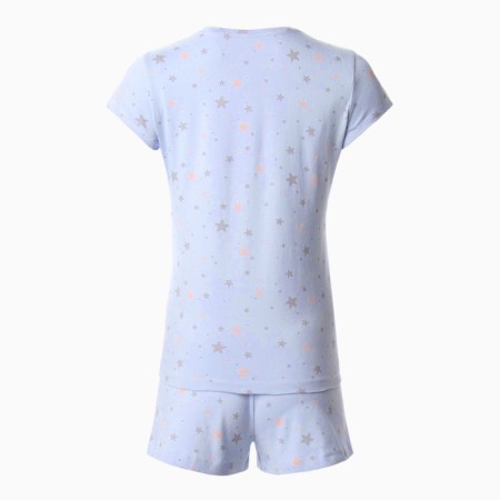 Female set (T -shirt/shorts), blue/stars, size 50 (XL)-6