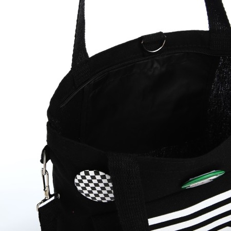 Шопер на молнии, цвет чёрный-5