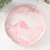 Standing interior ceramics "pink marble" circle 25x25 cm