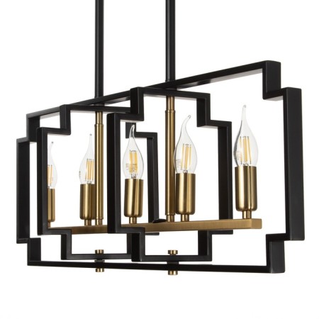 Chandelier 2739/5 E14 40W black and gold 29.5x7.8x25-97 cm Bayerlux-8