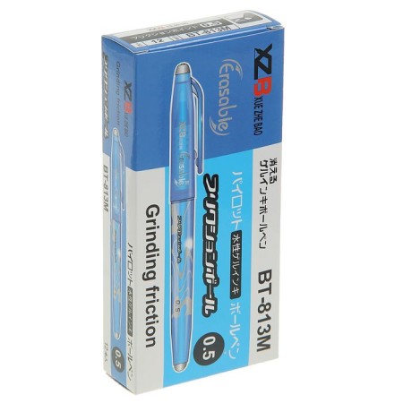 Ballic handle with erased ink, a line 0.5 mm, blue rod, mix body (barcode on a piece)-1