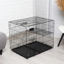 A cell for dogs and cats, a two -tier 70 x 50 x 60 cm, black