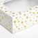 The box is folding, with a window, "stars", white, 23 x 16 x 7.5 cm,