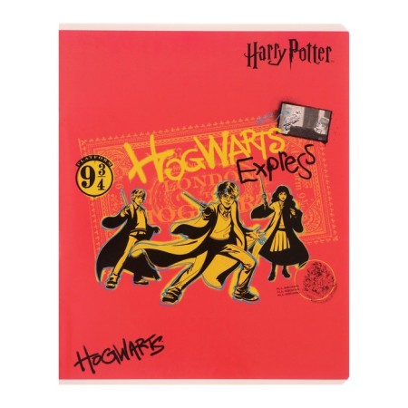 Notebook of 48 sheets in the Harry Potter cage, covered cardboard, OFSET block 65, 5 species mix-1