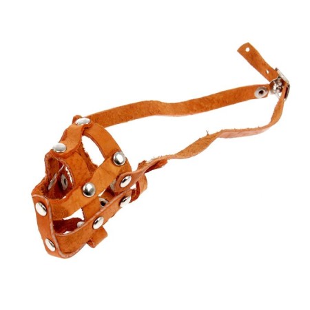 Muzzle leather mesh No. 0, dachshund (length on the nose is 4.5 cm, muzzle 14 cm), black-2