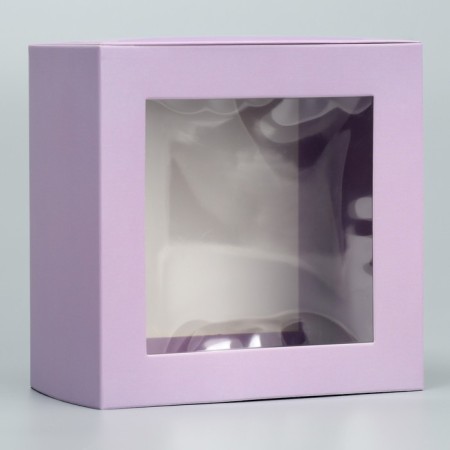 Gift-bearing box folding, packaging, Lavender, 14 x 14 x 8 cm-4
