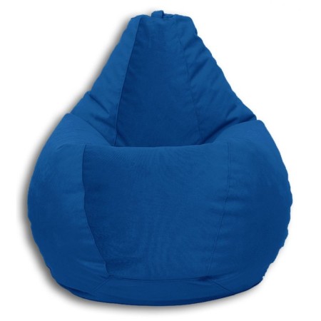 The pear-pear chair is positive real a, size L, diameter 80 cm, height 100 cm, velor, blue color