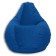 The pear-pear chair is positive real a, size L, diameter 80 cm, height 100 cm, velor, blue color