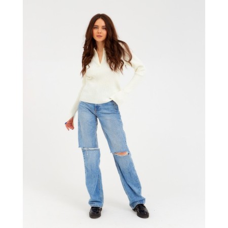 Jumper with V Gorlovina Mist, p. 48-50, white-3