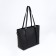 Soper bag with zipper, black color