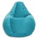 The hand-bag “Pear” is positive Lovely, size l, diameter 80 cm, height 100 cm, velor, turquoise color
