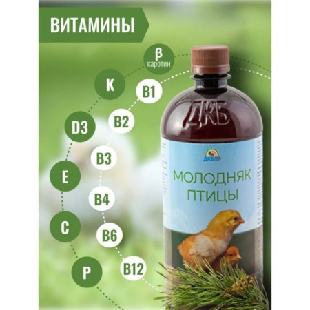 Additive with coniferous concentrate, for feed, 900 ml, "young birds"-3