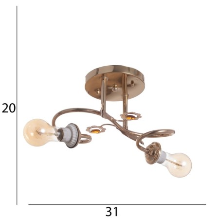 Viola chandelier BP 2x40W E27 Gold Model: 2612379-4