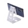 Luazon phone stand, adjustable height, silicone inserts, white